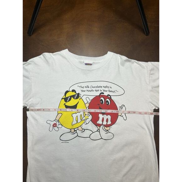 VTG 80s/90s Mars Inc. M&Ms Melts In Your Mouth Short Sleeve T Shirt Size L/XL - Picture 6 of 13